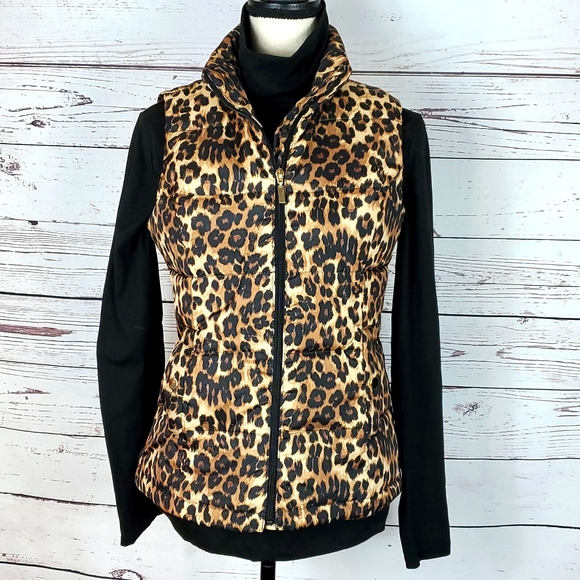 Charter Club Jackets & Coats Leopard Print Puffer Vest Small Poshmark